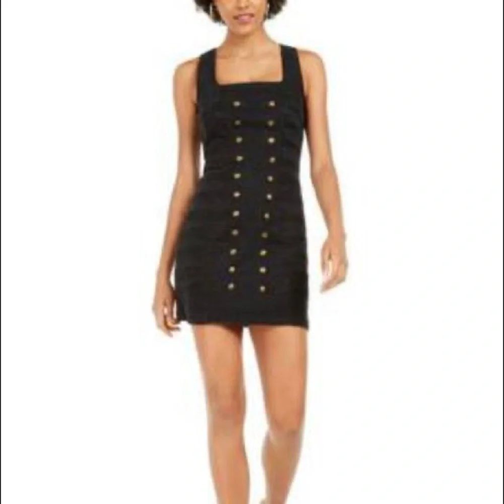 NWT Guess Tamara Black Denim Bandage Mini Dress Size Xs - Picture 10 of 10